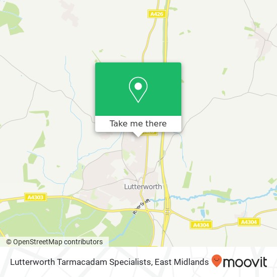 Lutterworth Tarmacadam Specialists map