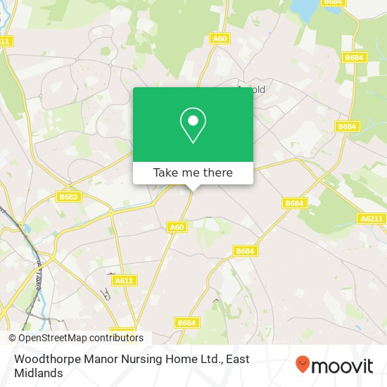 Woodthorpe Manor Nursing Home Ltd. map