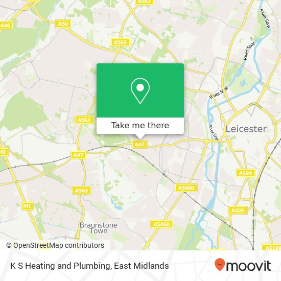 K S Heating and Plumbing map