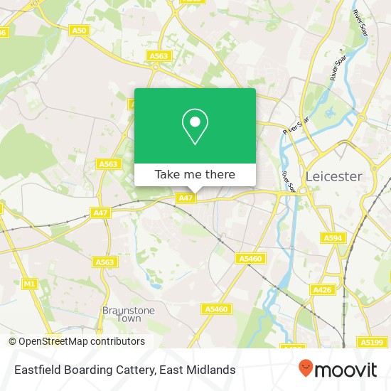 Eastfield Boarding Cattery map