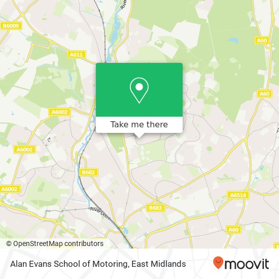 Alan Evans School of Motoring map