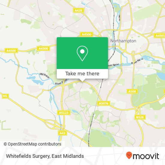 Whitefields Surgery map