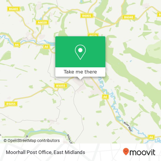 Moorhall Post Office map