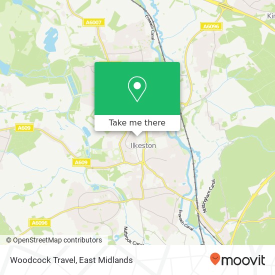 Woodcock Travel map