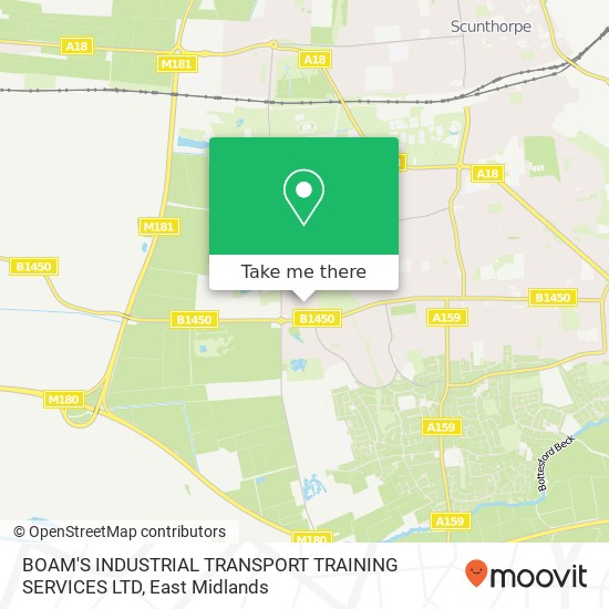 BOAM'S INDUSTRIAL TRANSPORT TRAINING SERVICES LTD map