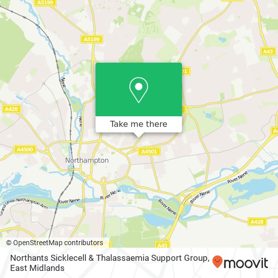 Northants Sicklecell & Thalassaemia Support Group map