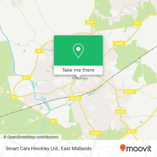 Smart Cars Hinckley Ltd. map