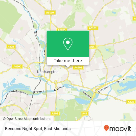 Bensons Night Spot map