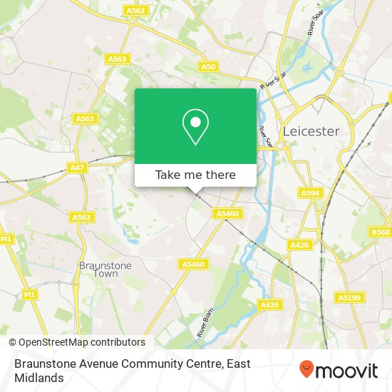 Braunstone Avenue Community Centre map