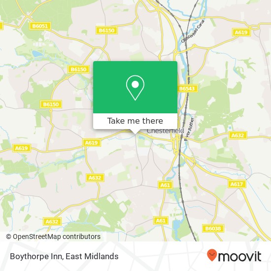 Boythorpe Inn map