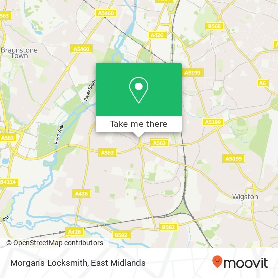 Morgan's Locksmith map