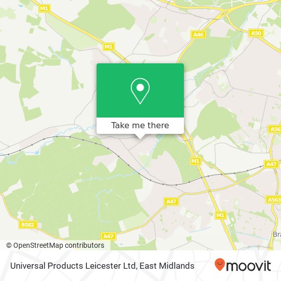 Universal Products Leicester Ltd map