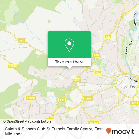 Saints & Sinners Club St.Francis Family Centre map