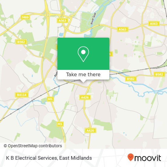 K B Electrical Services map