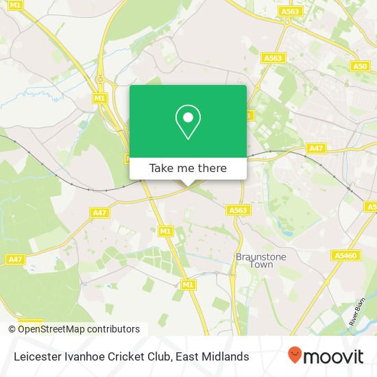 Leicester Ivanhoe Cricket Club map