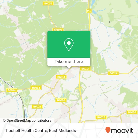 Tibshelf Health Centre map