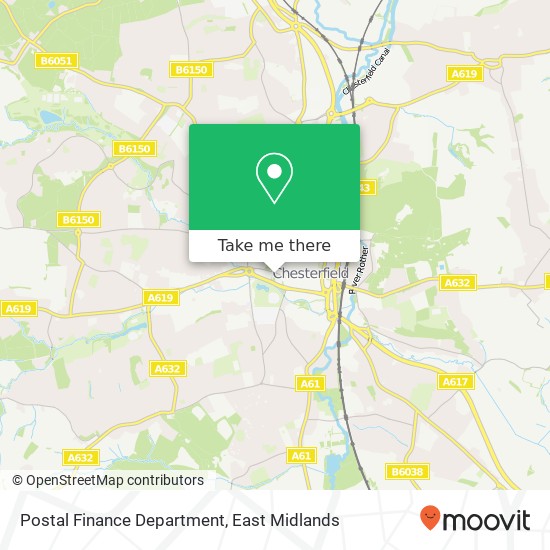 Postal Finance Department map