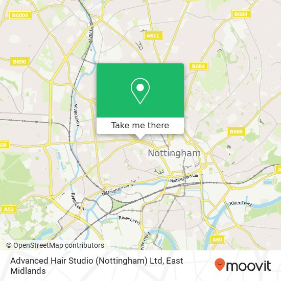 Advanced Hair Studio (Nottingham) Ltd map