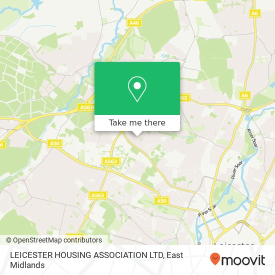 LEICESTER HOUSING ASSOCIATION LTD map
