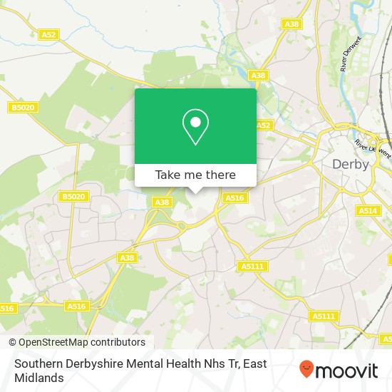 Southern Derbyshire Mental Health Nhs Tr map