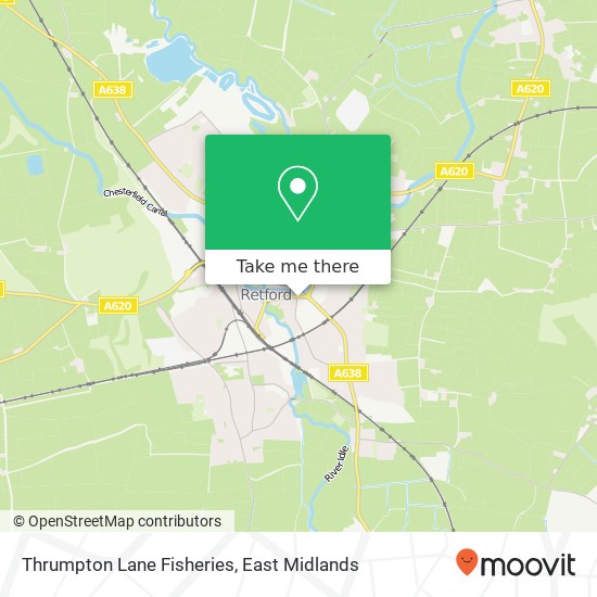 Thrumpton Lane Fisheries map