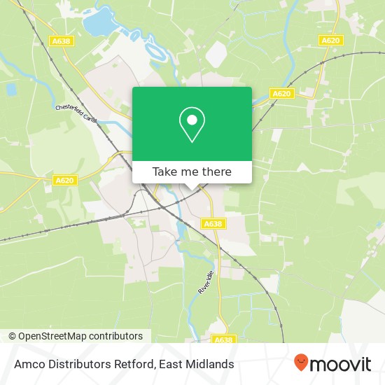 Amco Distributors Retford map