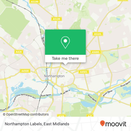 Northampton Labels map