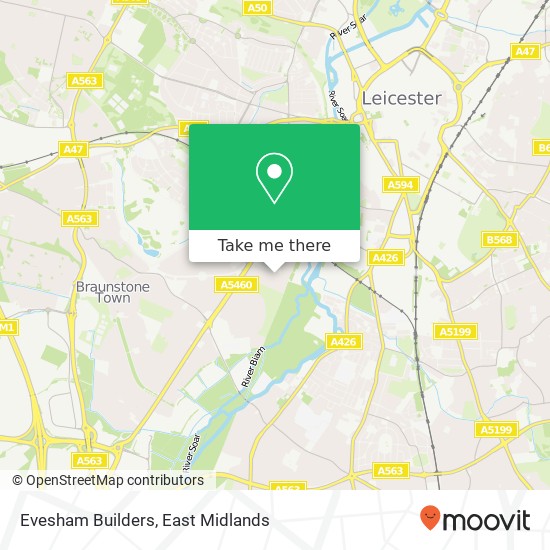 Evesham Builders map