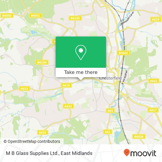 M B Glass Supplies Ltd. map