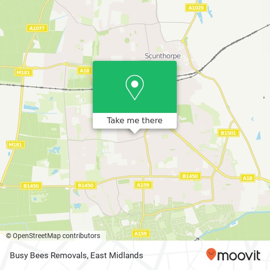 Busy Bees Removals map