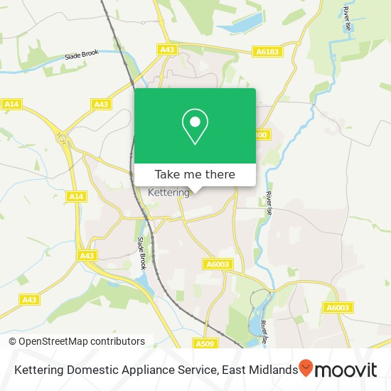Kettering Domestic Appliance Service map