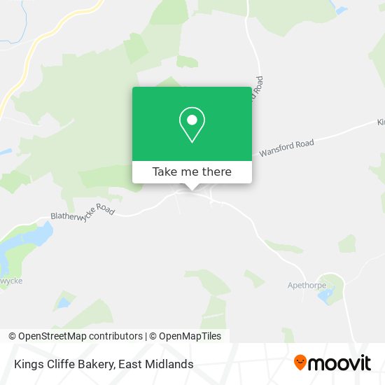 Kings Cliffe Bakery map