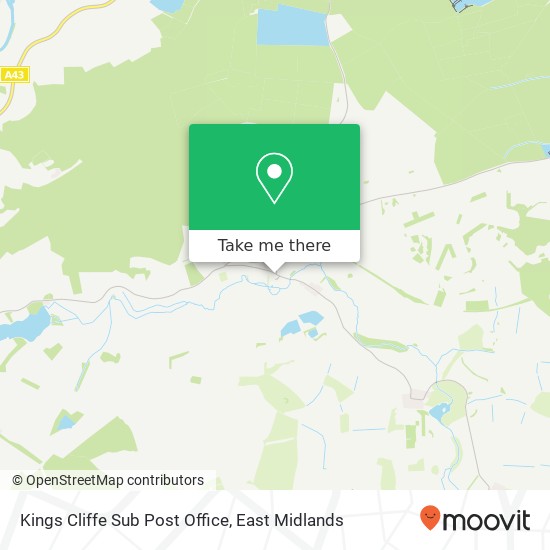 Kings Cliffe Sub Post Office map