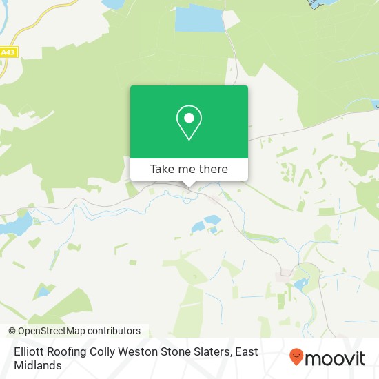 Elliott Roofing Colly Weston Stone Slaters map