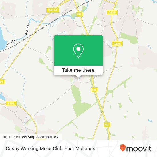 Cosby Working Mens Club map