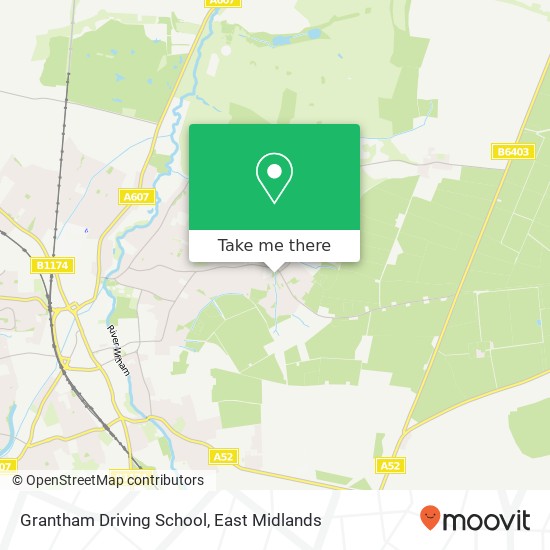 Grantham Driving School map