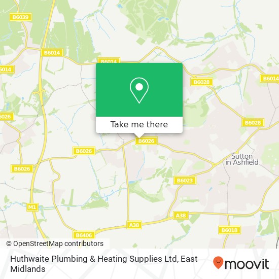 Huthwaite Plumbing & Heating Supplies Ltd map