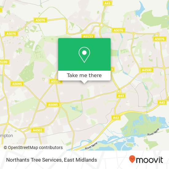 Northants Tree Services map