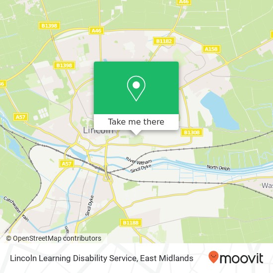 Lincoln Learning Disability Service map