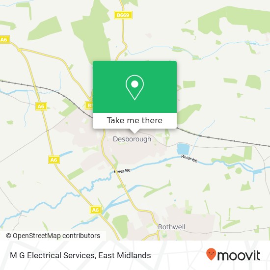 M G Electrical Services map