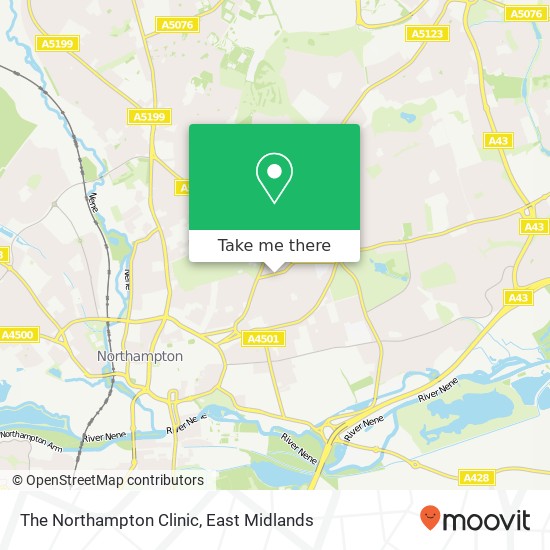 The Northampton Clinic map