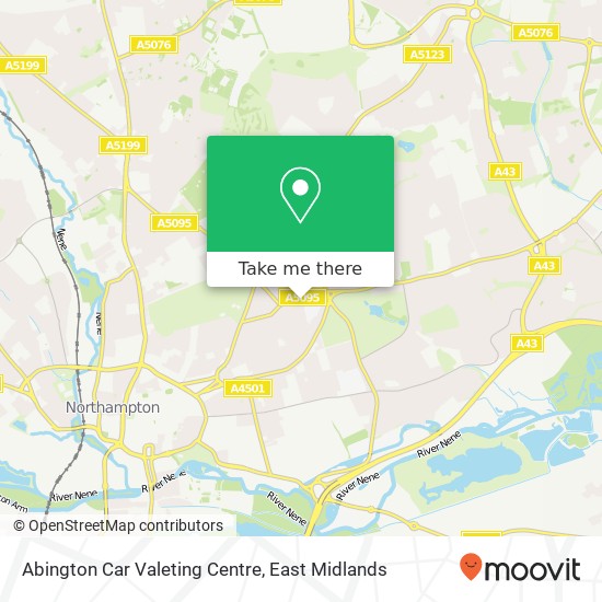 Abington Car Valeting Centre map