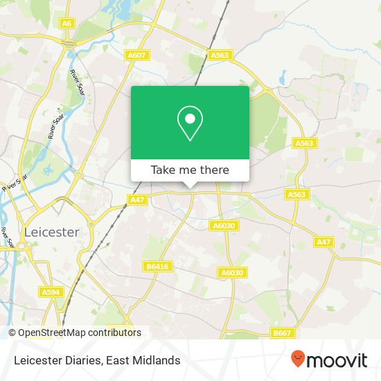 Leicester Diaries map