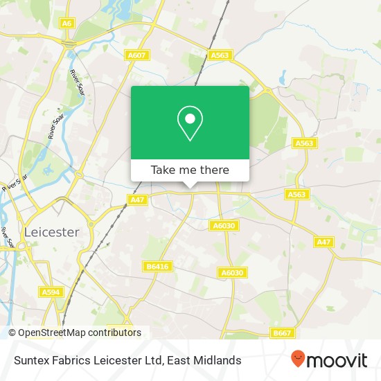 Suntex Fabrics Leicester Ltd map