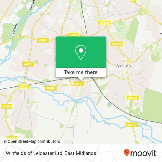 Winfields of Leicester Ltd map