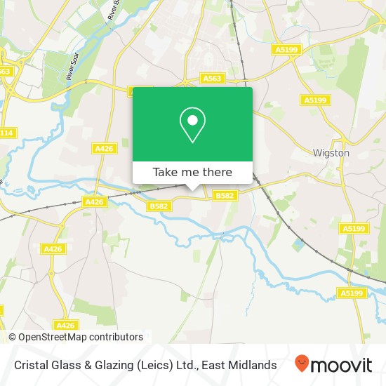 Cristal Glass & Glazing (Leics) Ltd. map