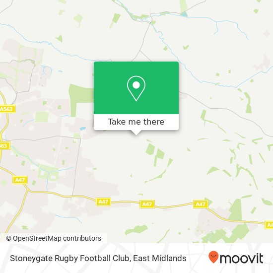 Stoneygate Rugby Football Club map
