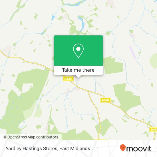 Yardley Hastings Stores map