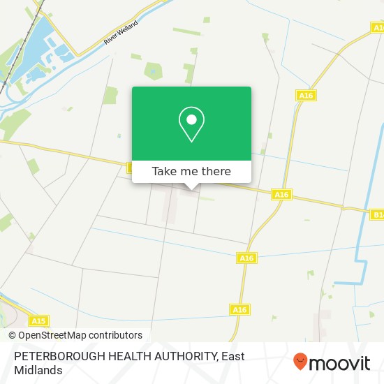 PETERBOROUGH HEALTH AUTHORITY map