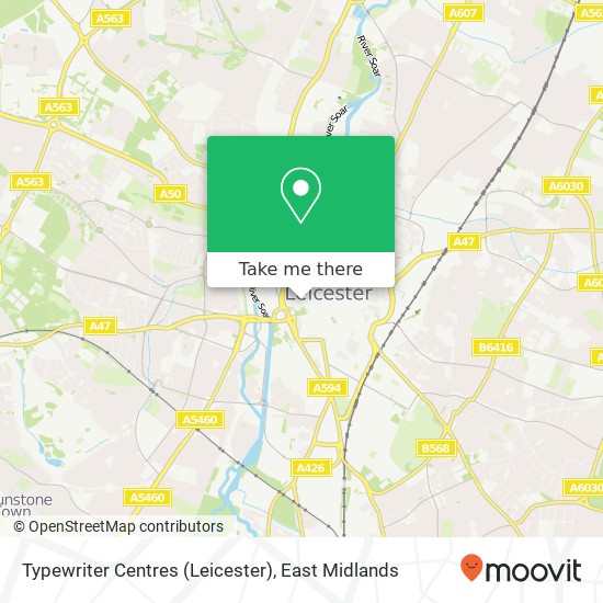 Typewriter Centres (Leicester) map